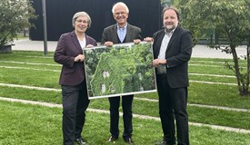 V.l.n.r.: Präsidentin der Justus-Liebig-Universität Gießen Katharina Lorenz, Uli Althaus und Volker Wissemann